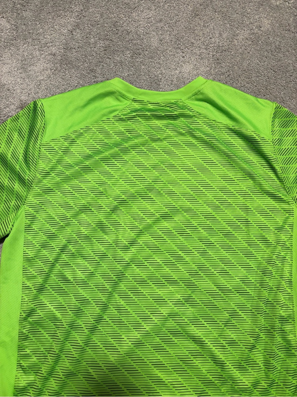 Nike Men's Neon Green Dri-FIT Performance Tee - Picture 6 of 7